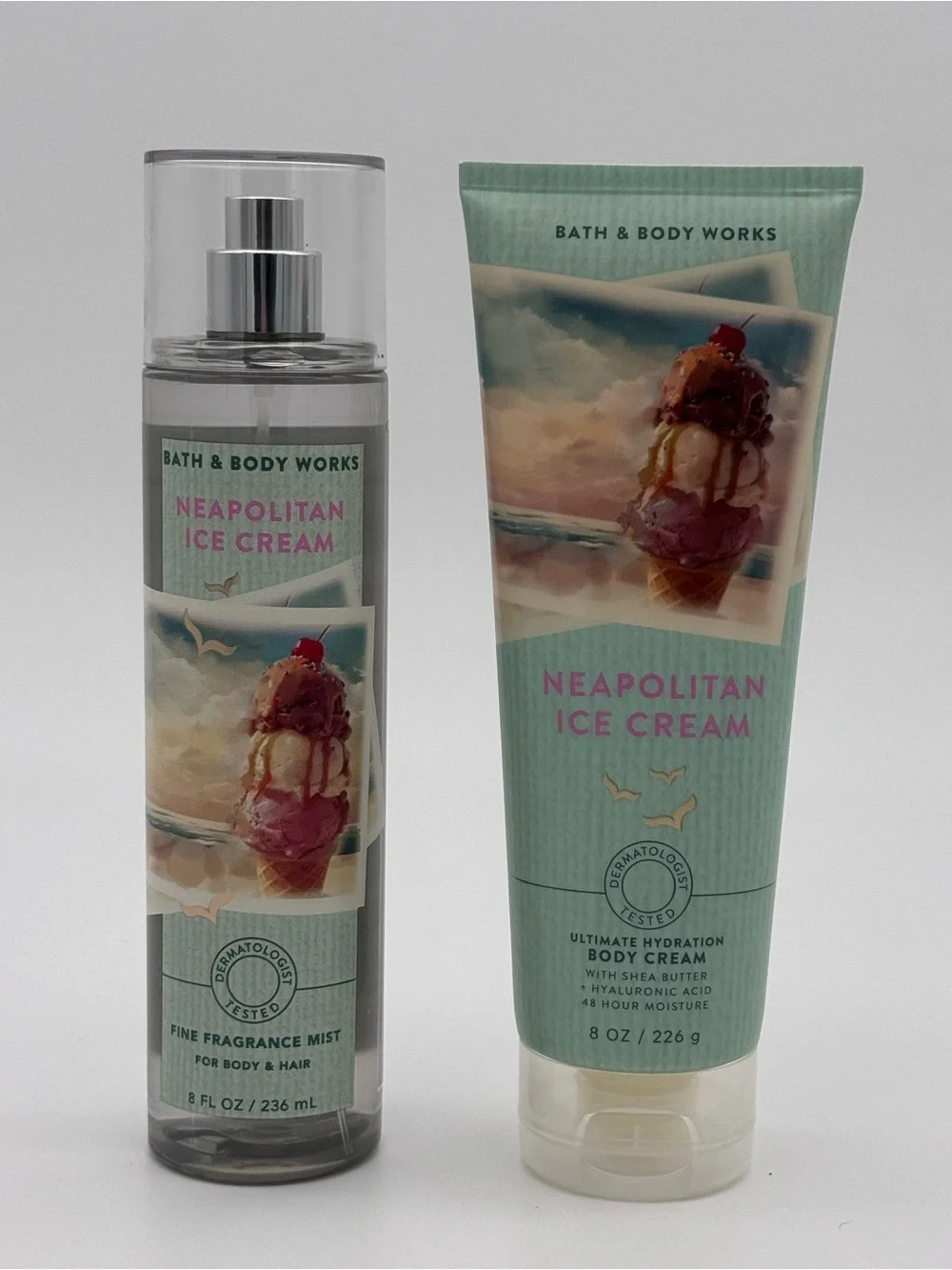 Bath and Body Works Neapolitan Ice Cream Body Care Gift Set NWT